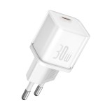 อะแดปเตอร์ Baseus Wall USB Charger 1 USB-C (PD30W) GaN5S White (TISI)