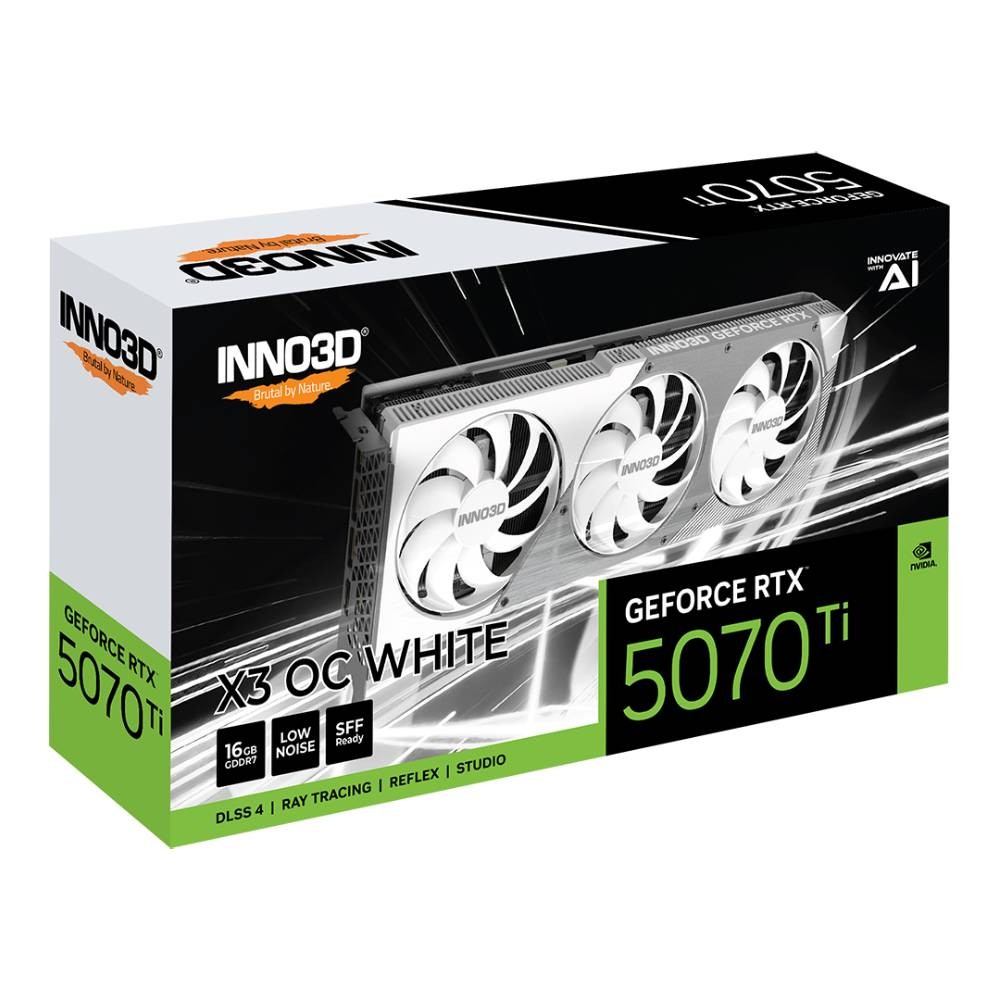 การ์ดจอ INNO3D GeForce RTX 5070 Ti X3 OC WHITE 16GB GDDR7 256-bit