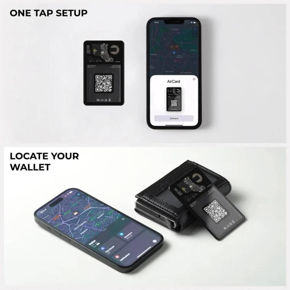 อุปกรณ์ติดตามอัจฉริยะ Rolling Square AirCard Business Card Bluetooth Tracker