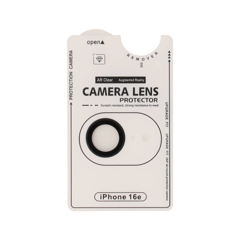 ฟิล์มกันเลนส์ TECHPRO iPhone 16e/17e Camera Lens Crystal Clear Black