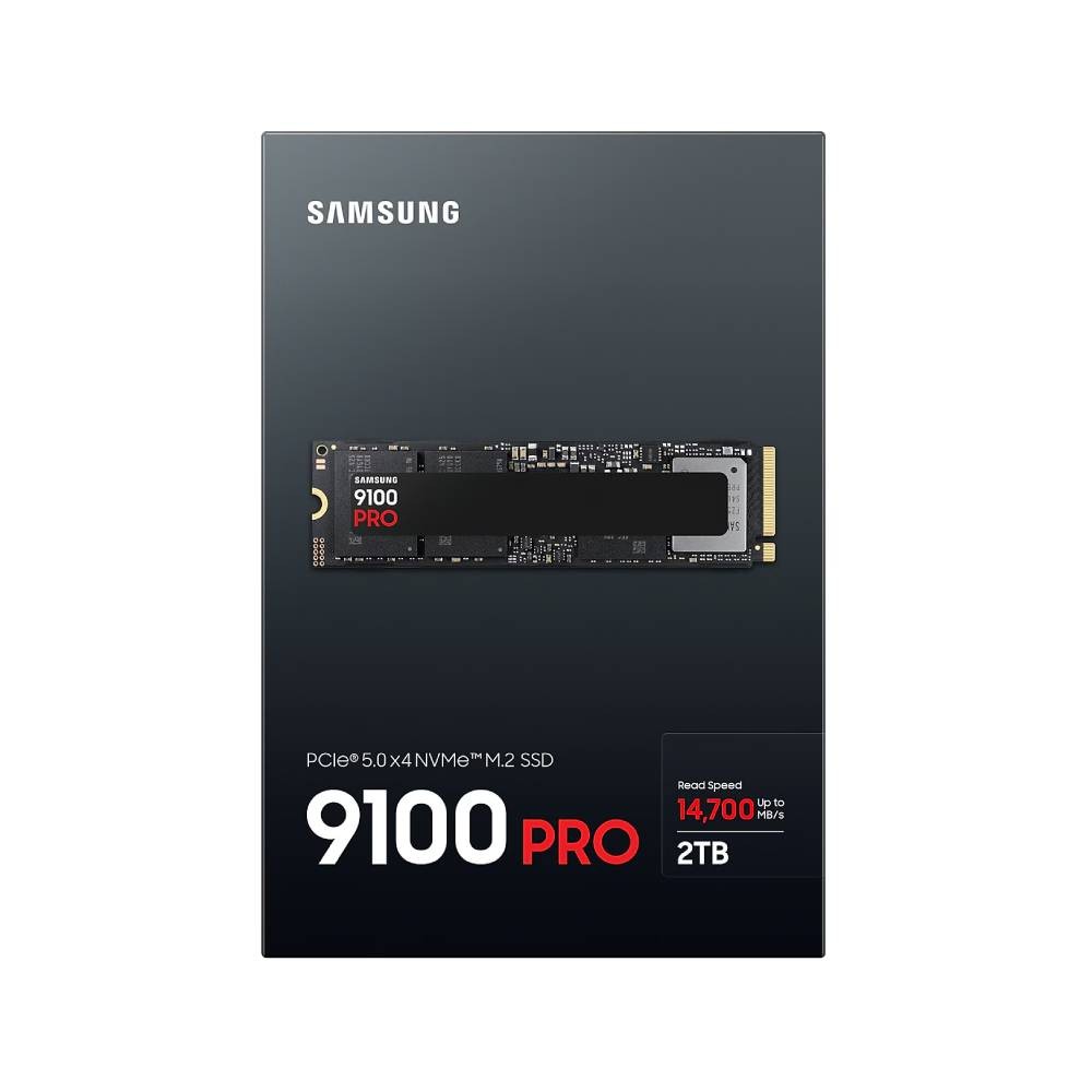 การ์ดเอสเอสดี SAMSUNG 2TB 9100 PRO SSD M.2 PCIe 5.0 R14700MB/s R13400MB/s 5Y (MZ-VAP2T0BW)