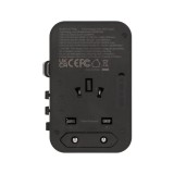 หัวแปลงปลั๊กไฟ TITANV Multifunction Universal Travel Adapter with Type-C Cable 25W Black (PLGTTV001)