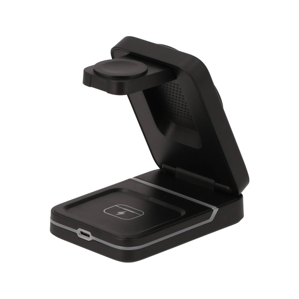 ที่ชาร์จไร้สาย QPLUS 15W Max 3in1 Wireless Charger QI-001 Black