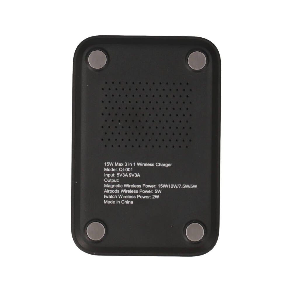 ที่ชาร์จไร้สาย QPLUS 15W Max 3in1 Wireless Charger QI-001 Black