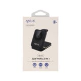 ที่ชาร์จไร้สาย QPLUS 15W Max 3in1 Wireless Charger QI-001 Black