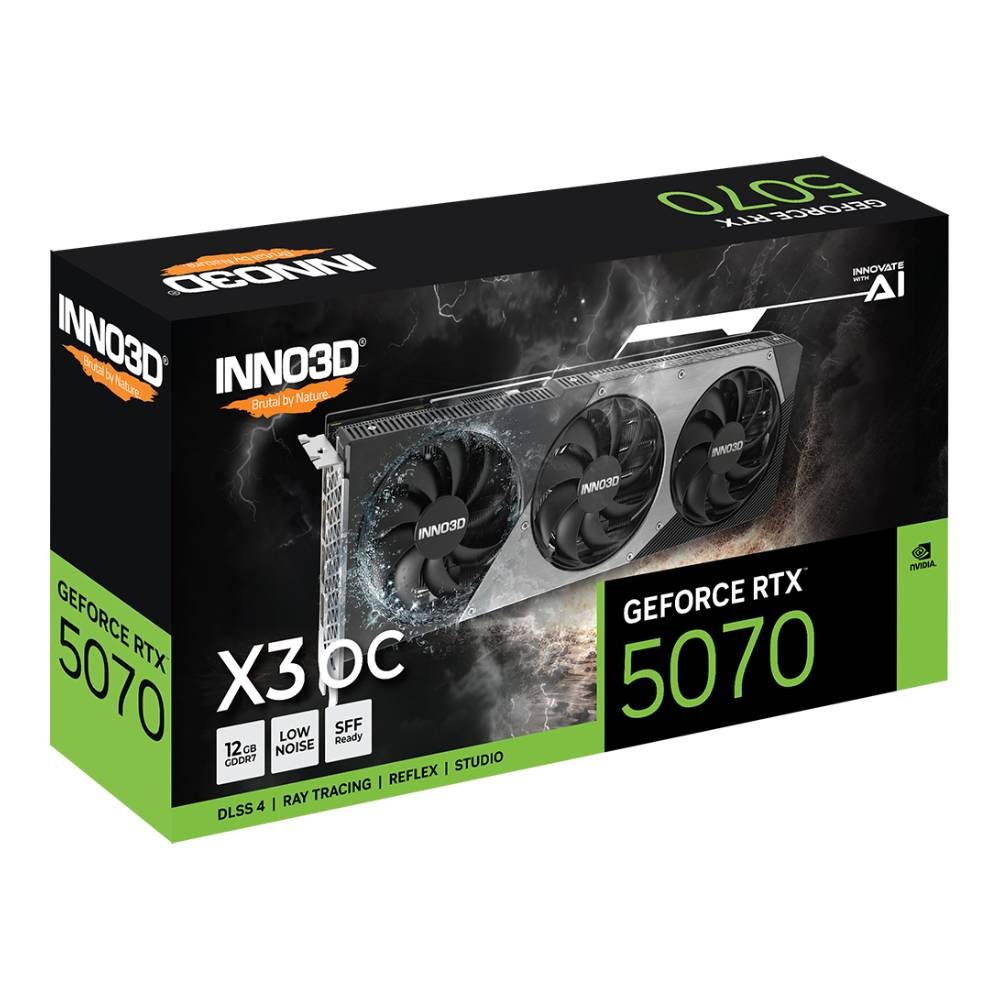 การ์ดจอ INNO3D GeForce RTX 5070 X3 OC 12GB GDDR7 192-bit
