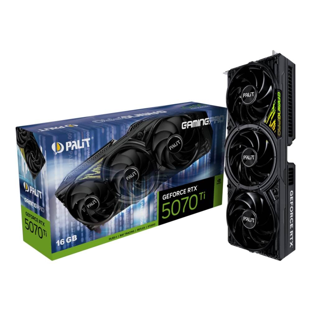 การ์ดจอ Palit GeForce RTX 5070 Ti GamingPro 16GB GDDR7 256-bit
