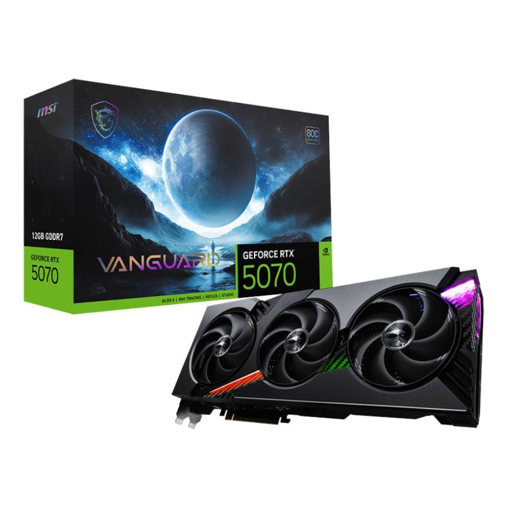 การ์ดจอ MSI GeForce RTX 5070 VANGUARD SOC 12GB GDDR7 192-bit