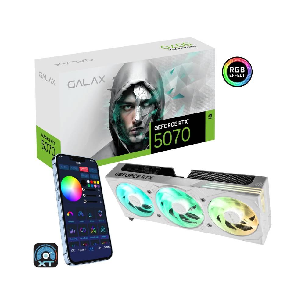 การ์ดจอ GALAX GeForce RTX 5070 EX Gamer 1-Click OC White 12GB GDDR7 192-bit