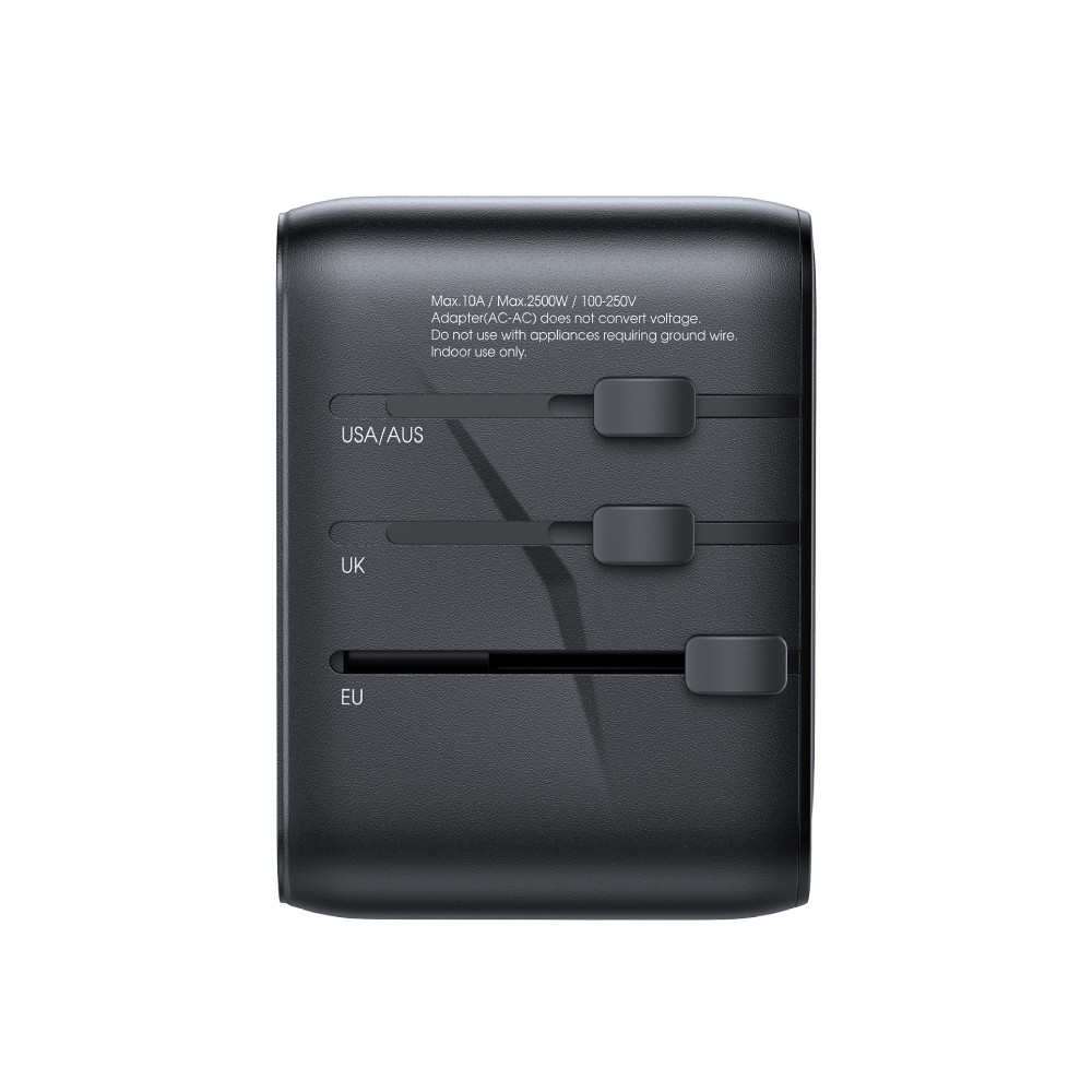 หัวแปลงปลั๊กไฟ JOYROOM Universal Travel Adapter 17W JR-TCW01 Black