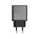 อะแดปเตอร์ ENERGEA Wall USB Charger 2 USB-C (PD45W) Ampcharge GaN45 Dual Gunmetal (TISI)