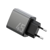 อะแดปเตอร์ ENERGEA Wall USB Charger 2 USB-C (PD45W) Ampcharge GaN45 Dual Gunmetal (TISI)