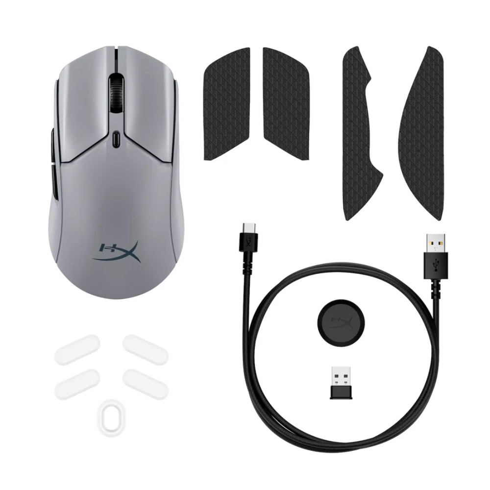 เมาส์เกมมิ่ง HyperX Pulsefire Haste 2 Pro 4K Wiresless Gray