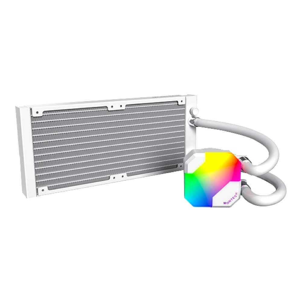 ชุดระบายความร้อนซีพียู Montech HyperFlow ARGB 240 Liquid Cooler White