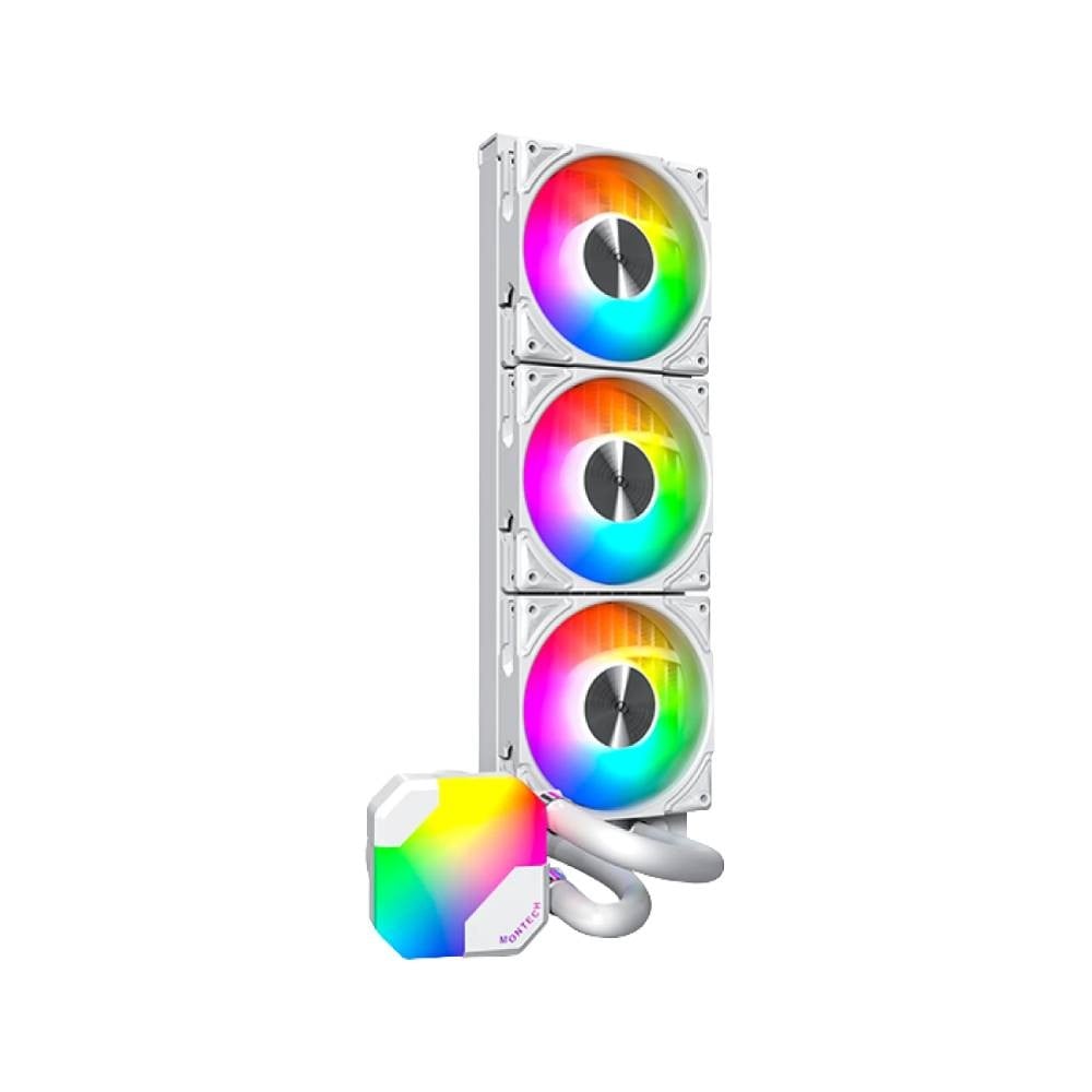 ชุดระบายความร้อนซีพียู Montech HyperFlow ARGB 360 Liquid Cooler White