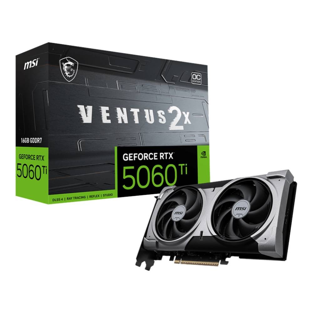 การ์ดจอ MSI GeForce RTX 5060 Ti VENTUS 2X OC PLUS 16GB GDDR7 128-bit