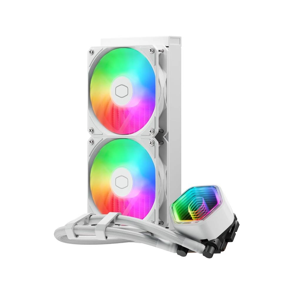 ชุดระบายความร้อนซีพียู Cooler Master MasterLiquid 240 Core SI White CPU Liquid Cooler (MLW-D24M-A18PA-MW)