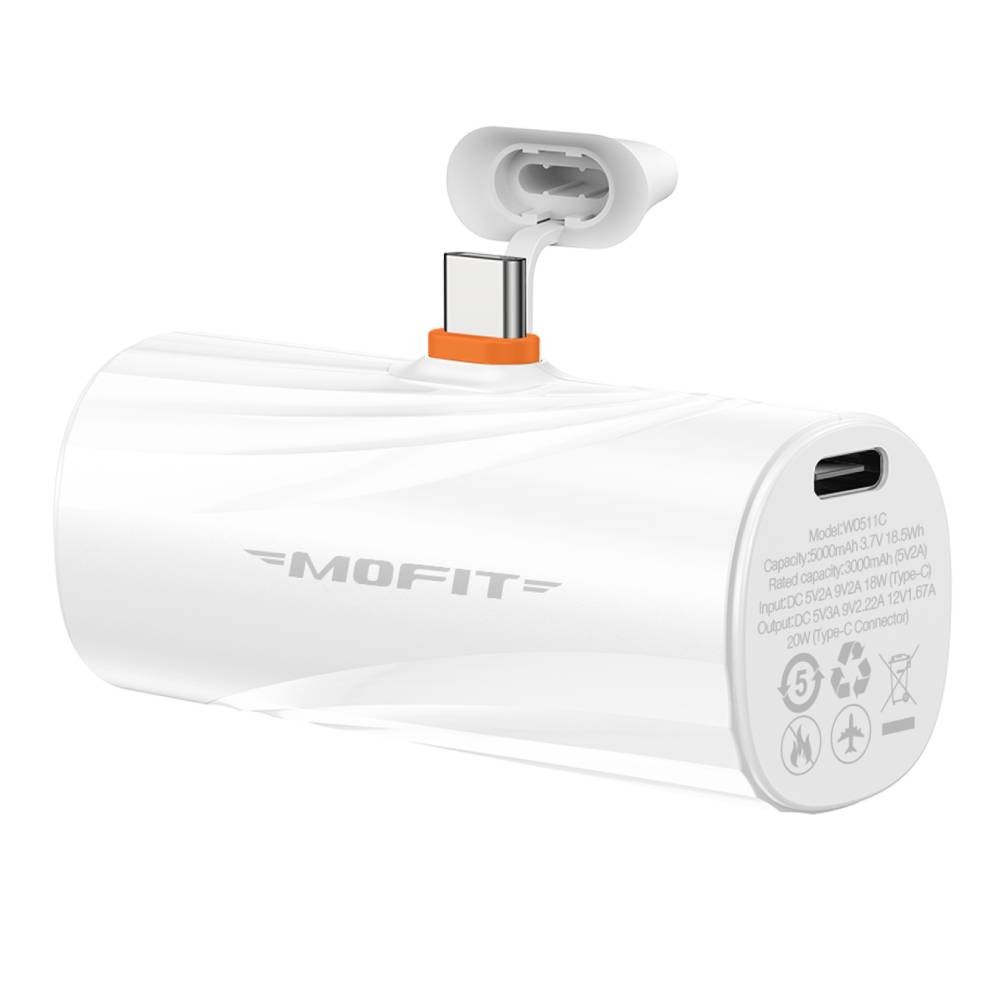 พาวเวอร์แบงค์ MOFIT 5000 mAh / MP05-C06PD Type-C White
