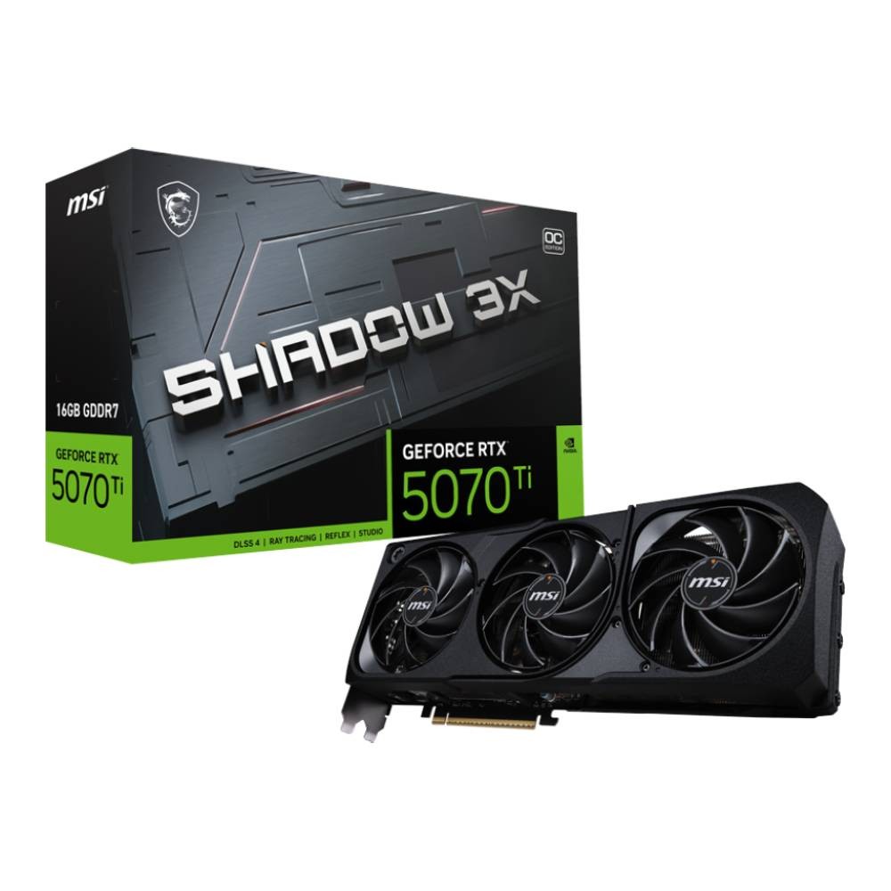 การ์ดจอ MSI GeForce RTX 5070 Ti 16G SHADOW 3X OC 16GB GDDR7 256-bit