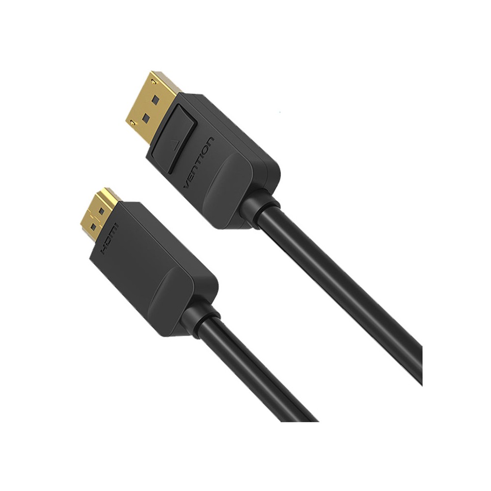 สายเชื่อมต่อ Vention Displayport to HDMI HADBG 1.5M. Black
