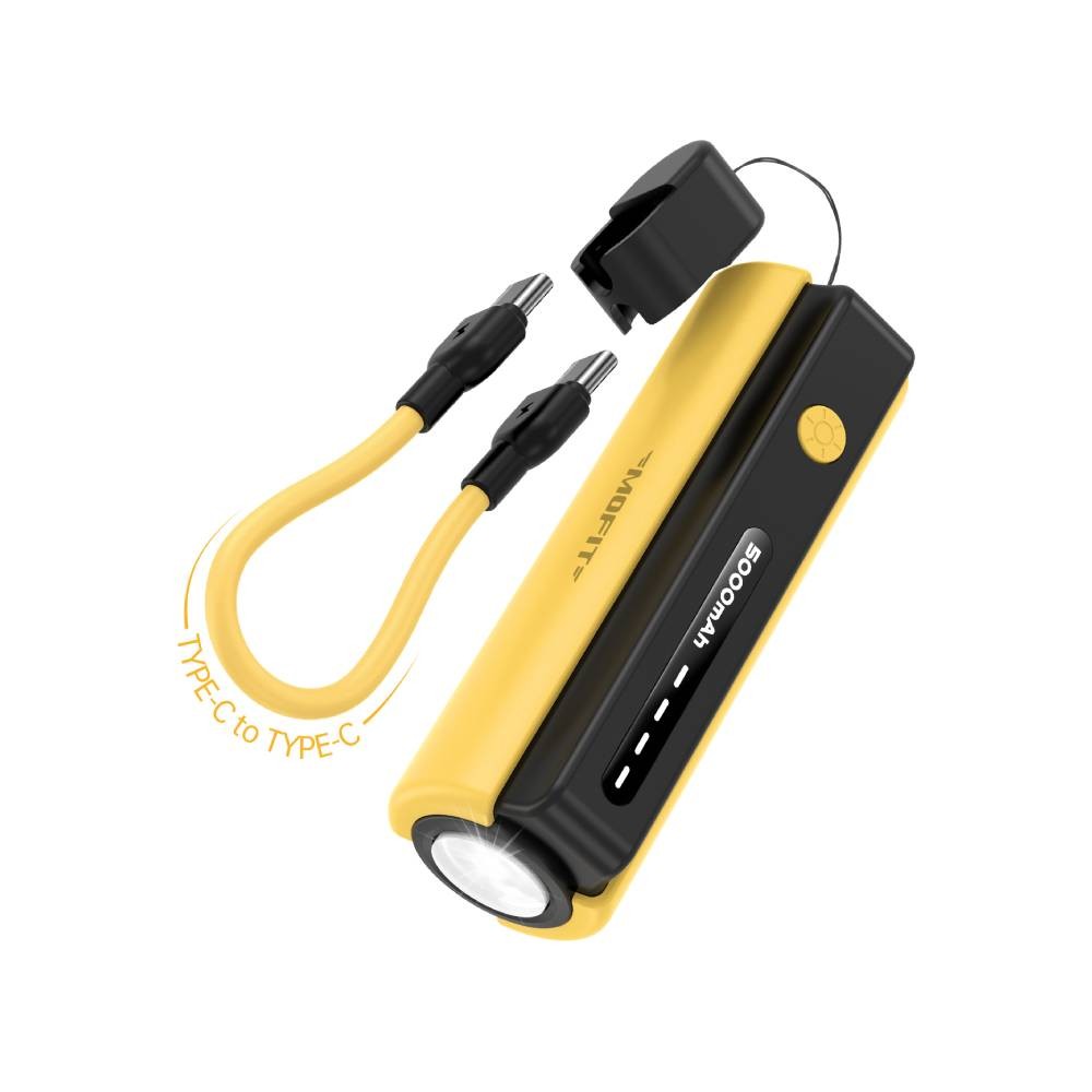 พาวเวอร์แบงค์ MOFIT 5000 mAh/with LED/with C-C Cable / MP05-C07 Yellow