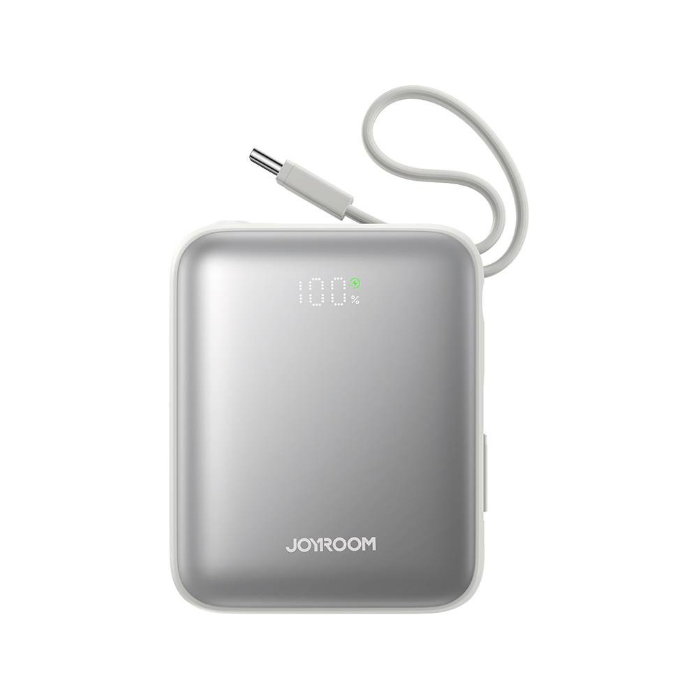 พาวเวอร์แบงค์ JOYROOM 10000mAh mini Dual Cables (JR-PBF27 22.5W) White (CCC)