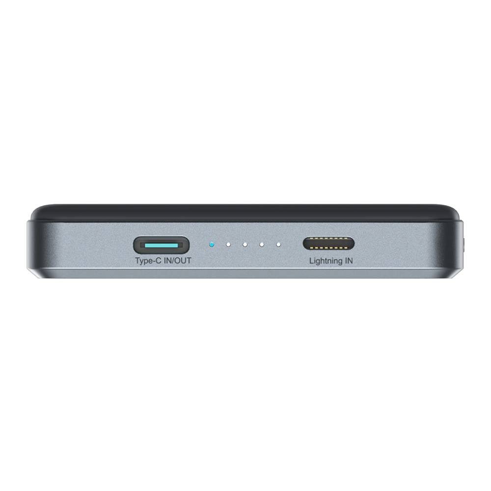 พาวเวอร์แบงค์ JOYROOM 10000mAh Ultra-Slim Metal Magnetic Wireless (JR-PBM08 Pro 20W) (CCC) Space Gray