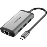 ตัวแปลง Vention 6 in 1 USB-C Hub Gray (CNCHB)
