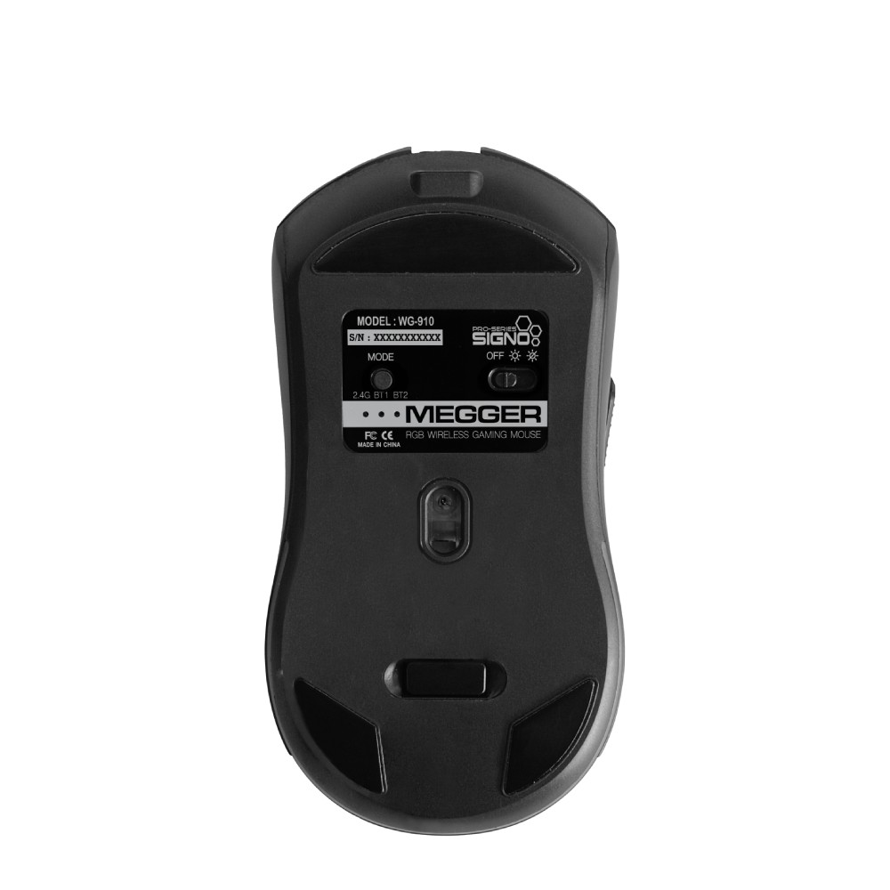 เมาส์เกมมิ่ง Signo Megger WG-910 RGB Wireless Black