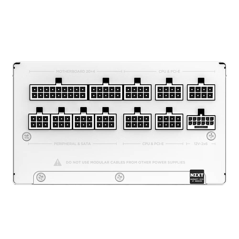 พาวเวอร์ซัพพลาย NZXT C1000 1000Watt 80 Plus Gold Matte White (PA-0G2BW-US)