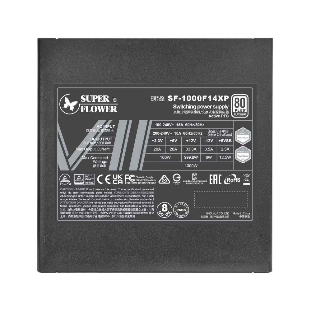 พาวเวอร์ซัพพลาย Super Flower LEADEX VII PRO 1000Watt 80 PLUS PLATINUM Black (SF-1000F14XP)