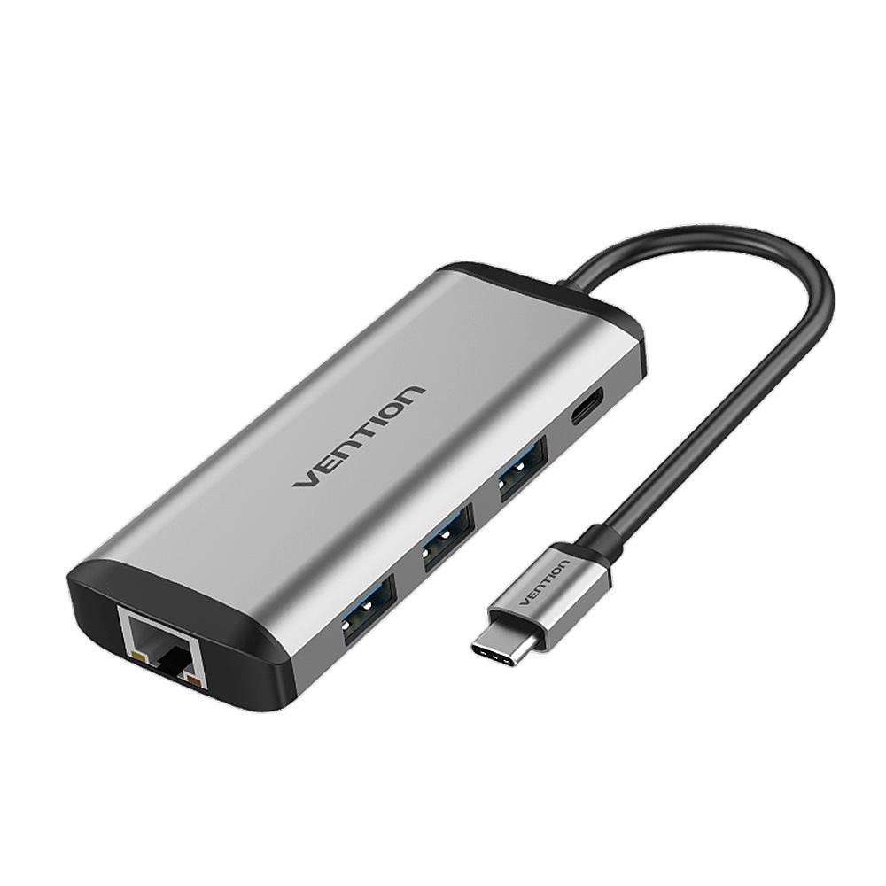 Vention 9-in-1 USB-C to HDMI Grey (THAHB)