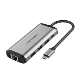 Vention 9-in-1 USB-C to HDMI Grey (THAHB)
