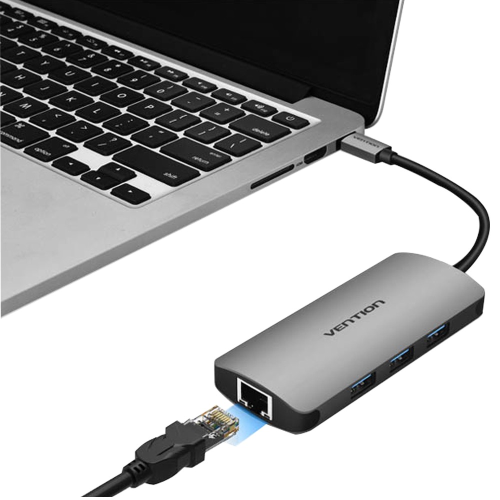 Vention 9-in-1 USB-C to HDMI Grey (THAHB)