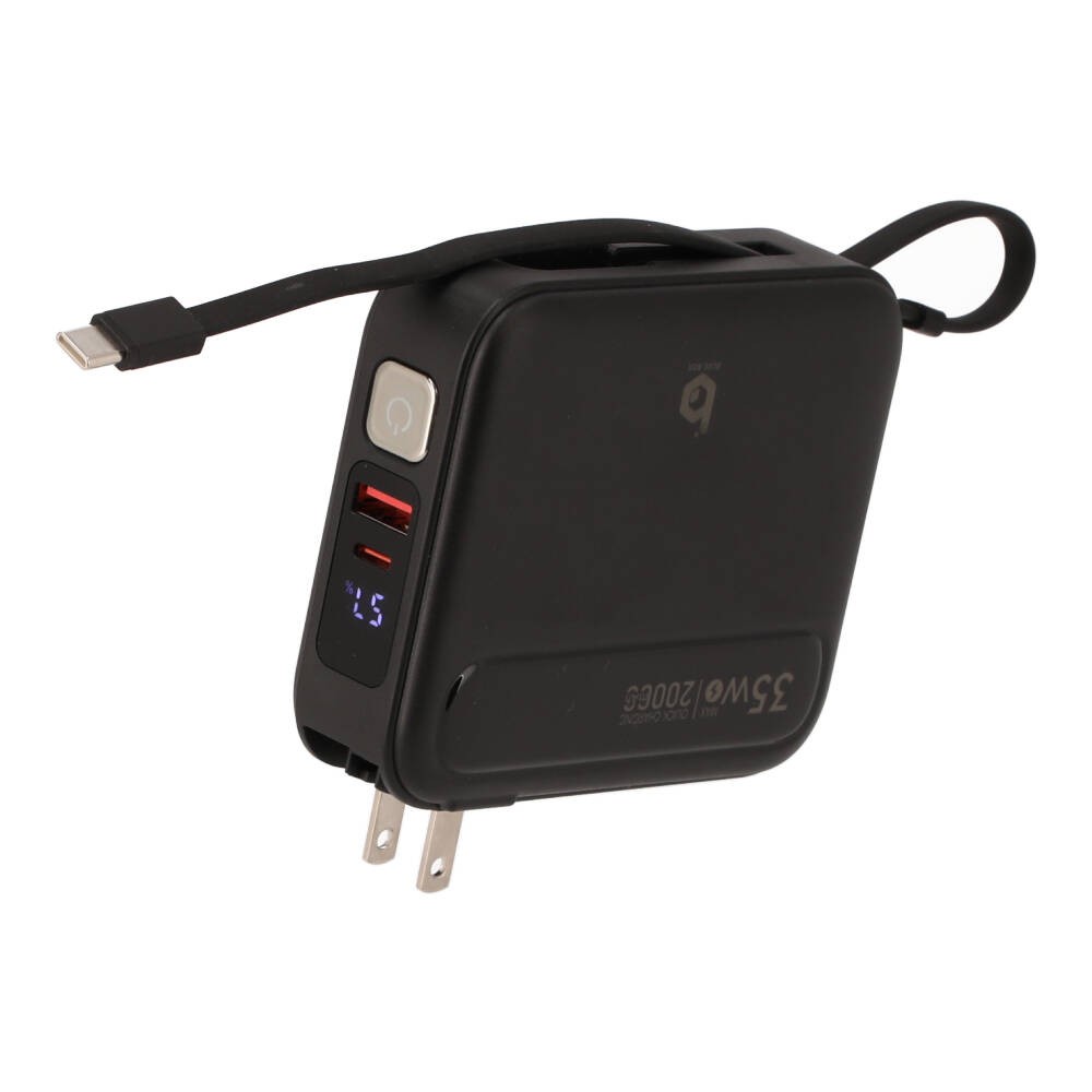 พาวเวอร์แบงค์ Blue Box 20000mAh built-in Lightning/Type-C PD35W Black