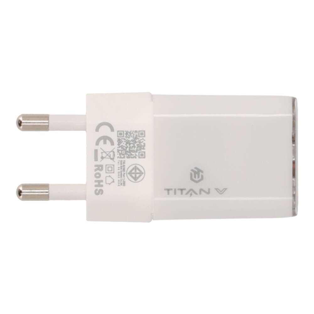 อะแดปเตอร์ TITANV Wall USB Charger 1 USB-A/1 USB-C (PD33W) HyperChare GaN White (TI-WC10)