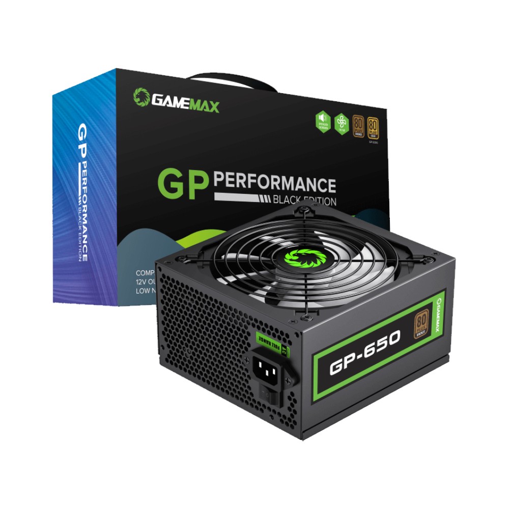พาวเวอร์ซัพพลาย GAMEMAX GP-Performance 650Watt 80Plus Bronze (GP-650 BK)