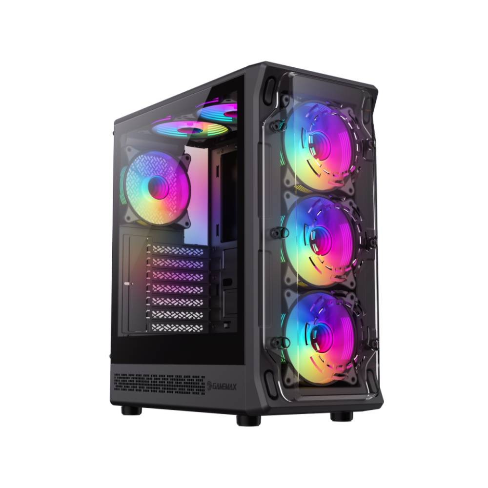 เคสคอมพิวเตอร์ GAMEMAX STARLIGHT 2 AB Mid Tower Black