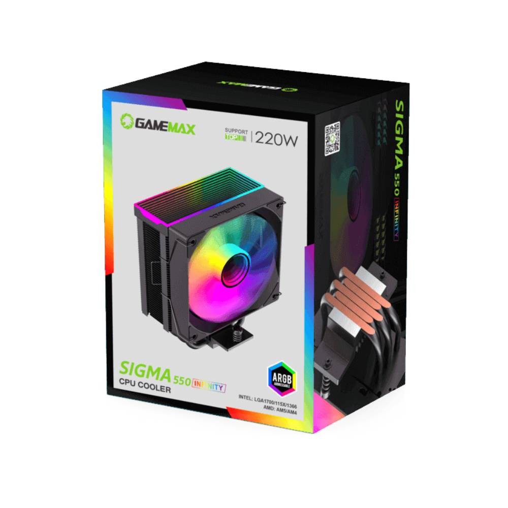 พัดลมซีพียู GAMEMAX SIGMA 550 INFINITY Black