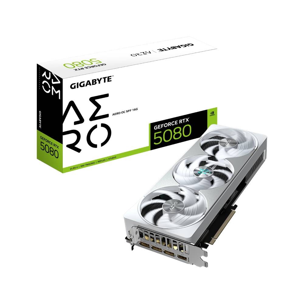 การ์ดจอ GIGABYTE GeForce RTX 5080 AERO OC SFF 16GB GDDR7 256-bit
