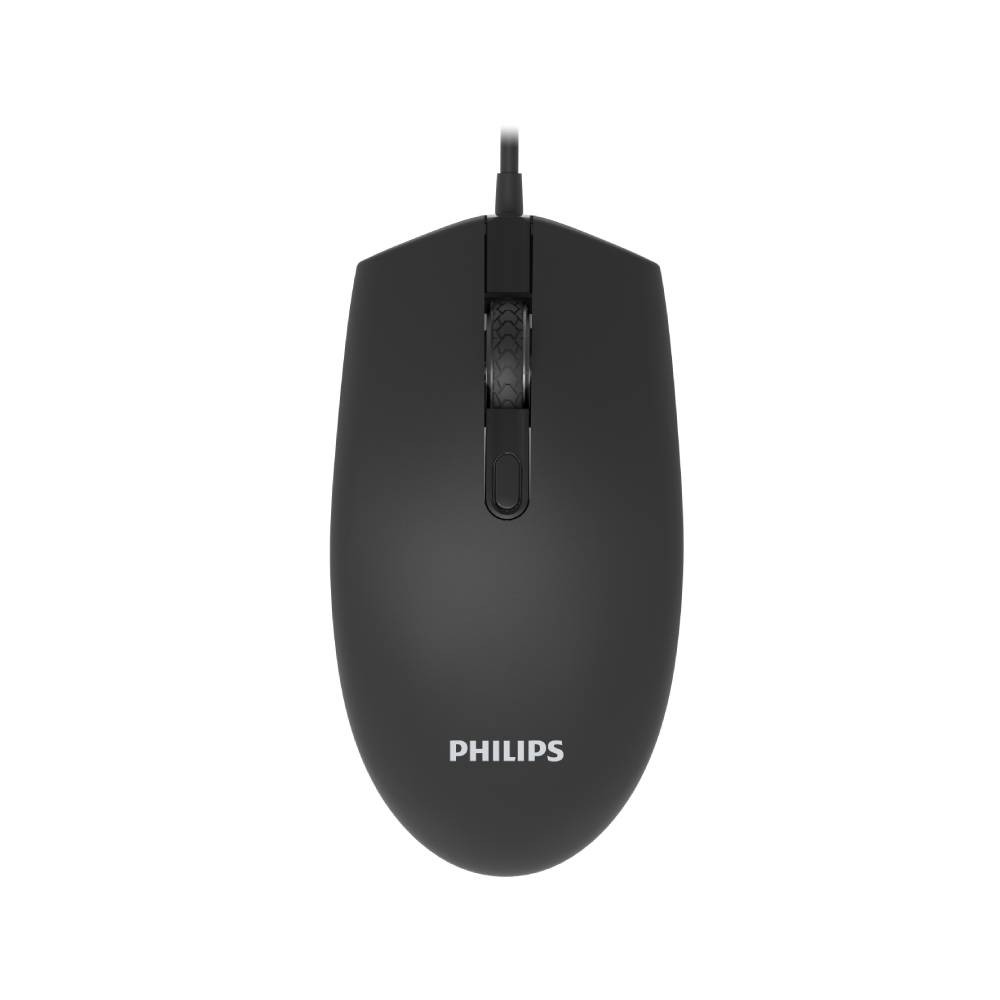 เมาส์ Philips Wired Mouse SPK7204 Black