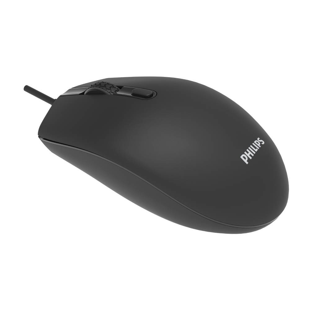 เมาส์ Philips Wired Mouse SPK7204 Black