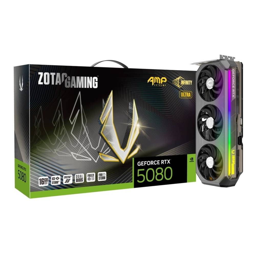 การ์ดจอ ZOTAC Gaming GeForce RTX 5080 AMP Extreme INFINITY ULTRA 16GB GDDR7 256-bit