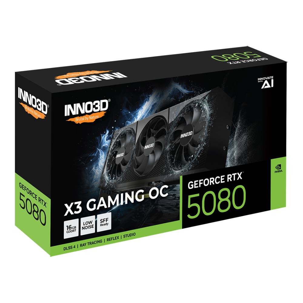 การ์ดจอ INNO3D GeForce RTX 5080 X3 Gaming OC 16GB GDDR7 256-bit