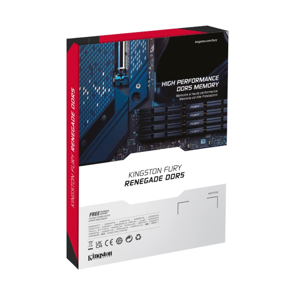 แรมพีซี KINGSTON DDR5 48GB/8400MHz.CL40 (2x24GB) FURY Renegade Silver/Black (KF584CU40RSK2-48)
