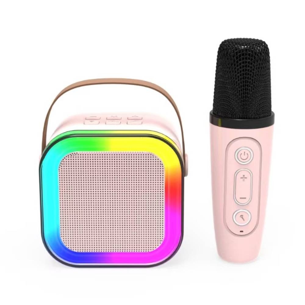 ลำโพงบลูทูธ QPLUS mini Speaker with MIC. QP-K12 Pink