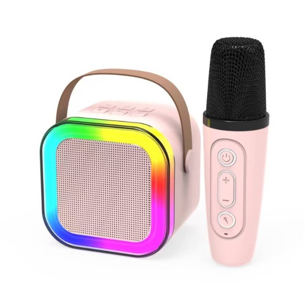 ลำโพงบลูทูธ QPLUS mini Speaker with MIC. QP-K12 Pink