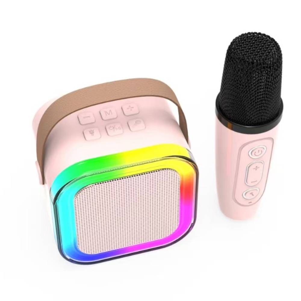 ลำโพงบลูทูธ QPLUS mini Speaker with MIC. QP-K12 Pink