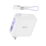 พาวเวอร์แบงค์ QPLUS 15000 mAh LED Display with 2-in-1 Cable (W1501C) White