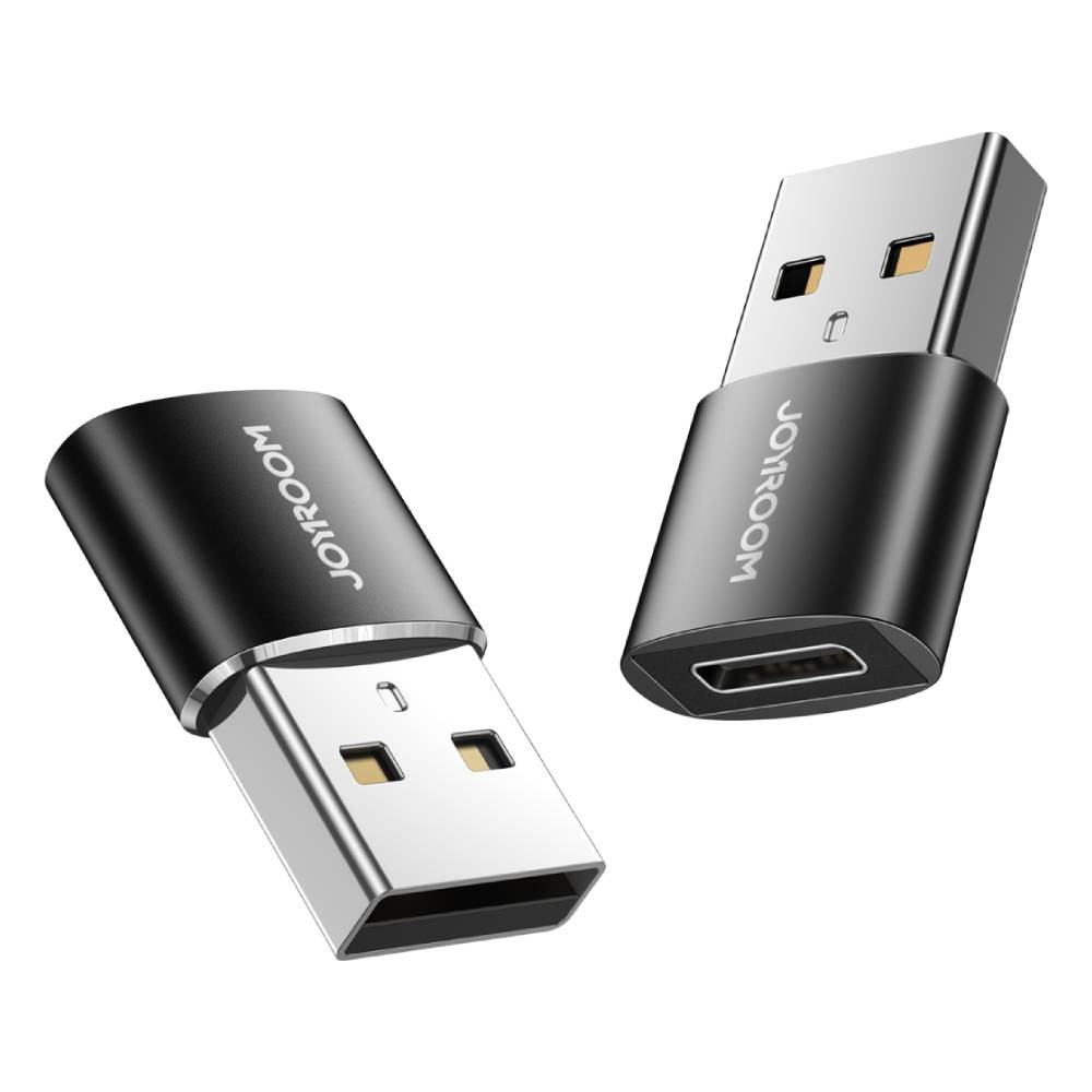 ตัวแปลง JOYROOM Adapter Connector S-H152 USB-A Male to USB-C 3.0A Black